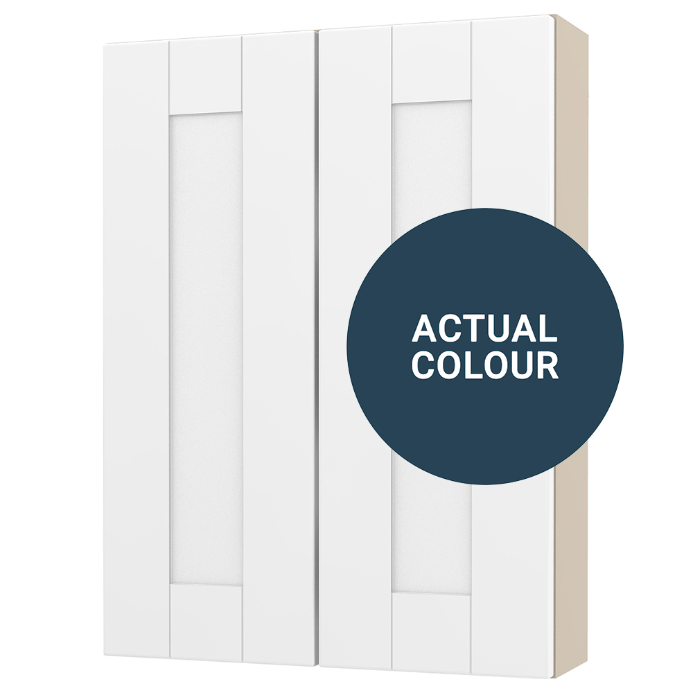 Image of Duarti By Calypso Highwood 500mm Slimline 2 Door Wall Hung Unit - Twilight Blue