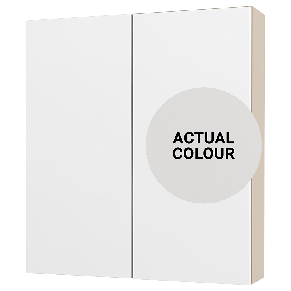 Image of Duarti By Calypso Cascade 600mm Slimline 2 Door Wall Hung Unit - Mirror Grey