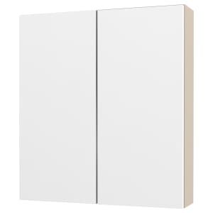 Duarti By Calypso Cascade 600mm Slimline 2 Door Wall Hung Unit - Mirror White