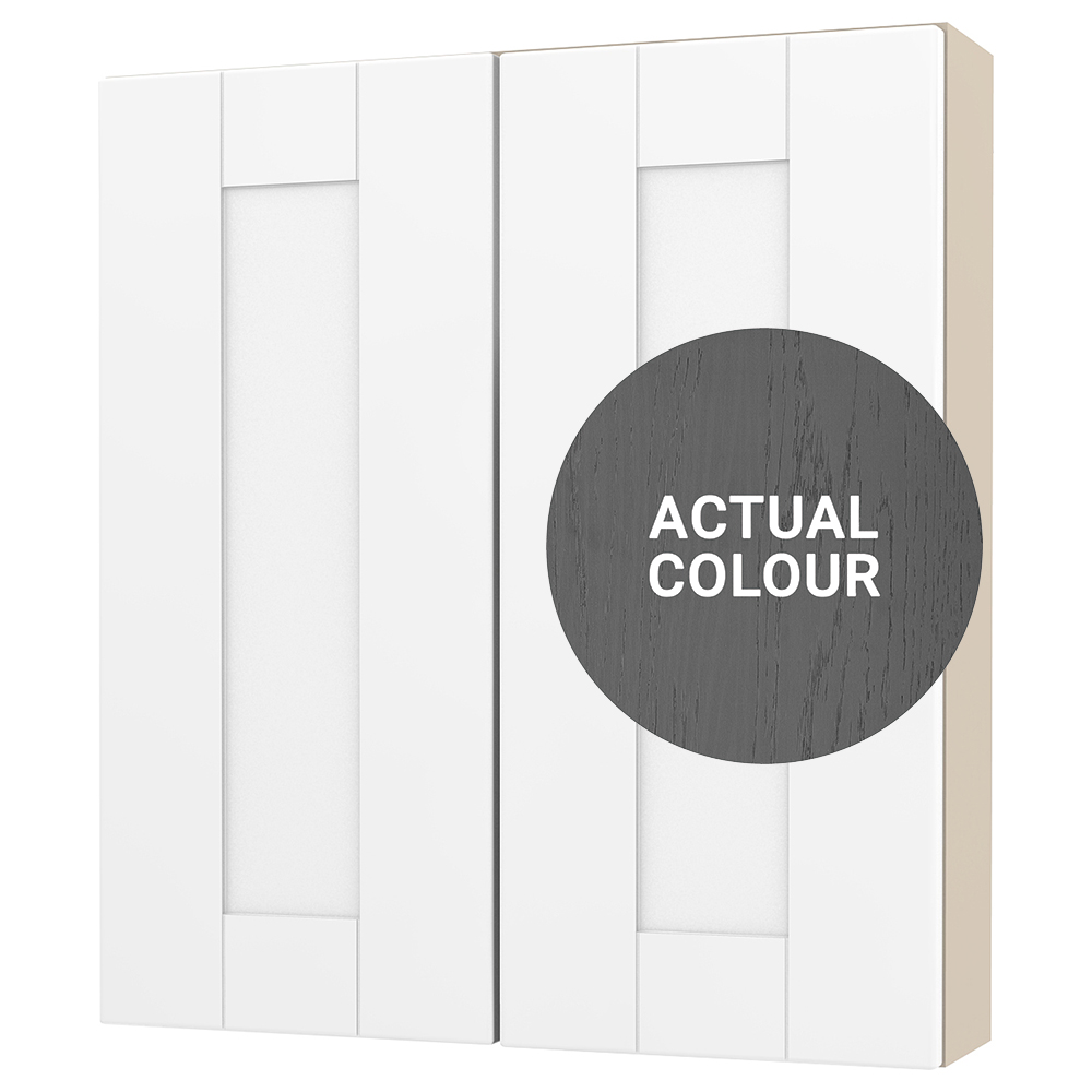 Image of Duarti By Calypso Highwood 600mm Slimline 2 Door Wall Hung Unit - Panther Grey