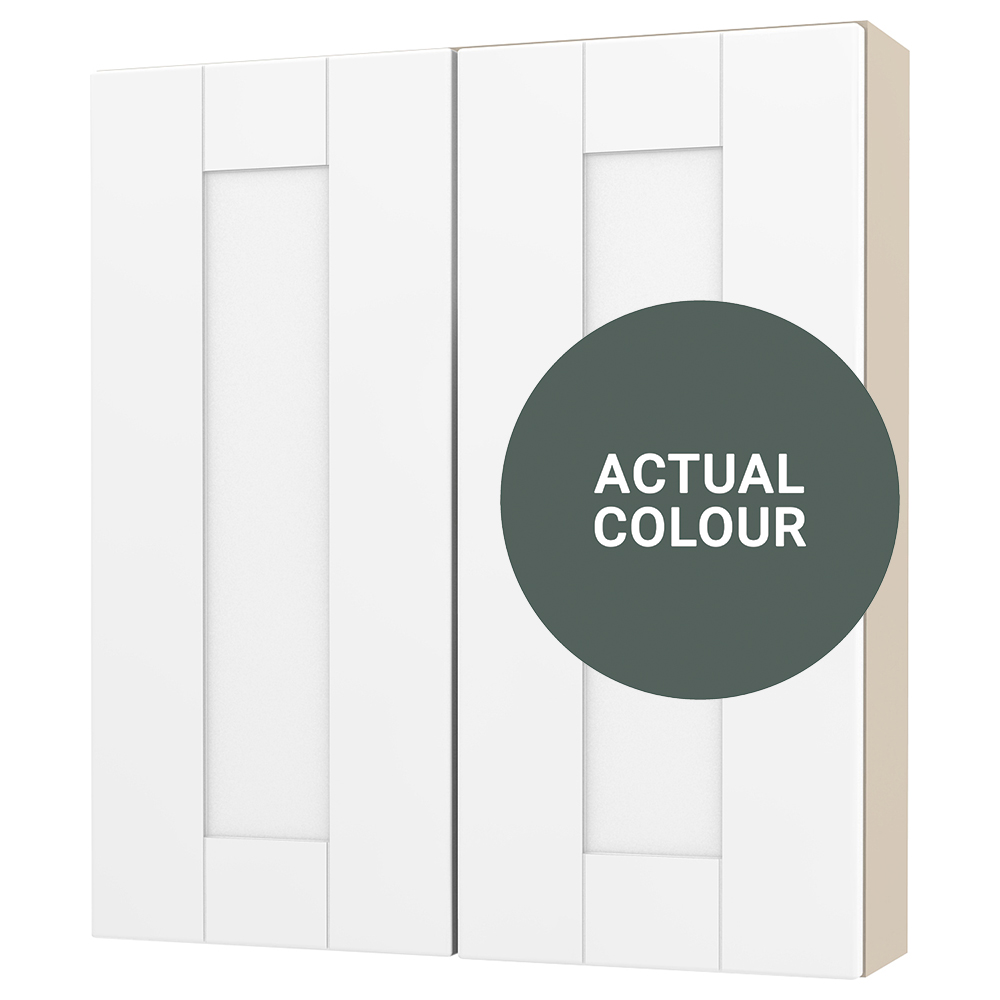 Image of Duarti By Calypso Highwood 600mm Slimline 2 Door Wall Hung Unit - Woodland Green