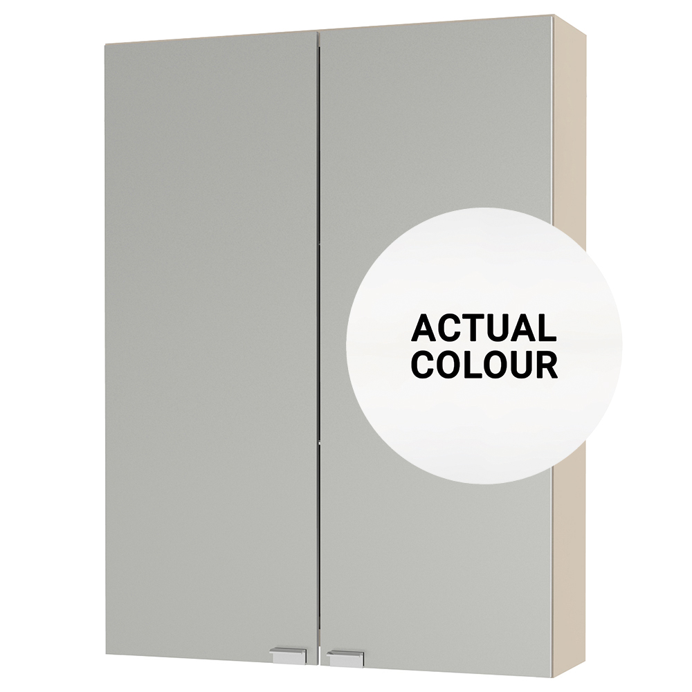 Image of Duarti By Calypso Cascade 500mm Slimline Mirrored 2 Door Wall Hung Unit - Mirror White