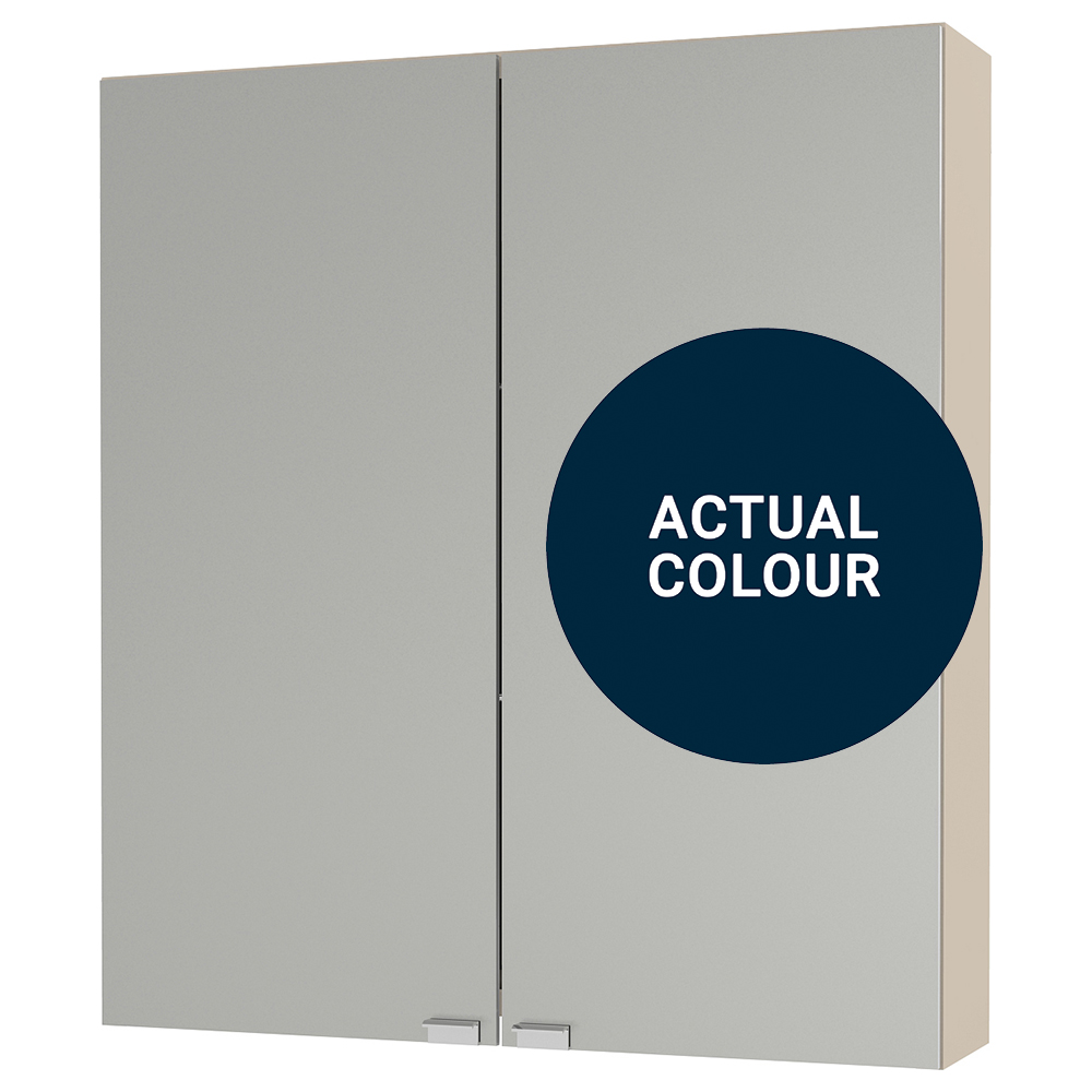 Duarti By Calypso Cascade 600mm Slimline Mirrored 2 Door Wall Hung Unit - Midnight Blue