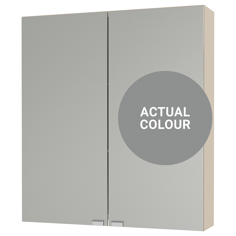 Image of Duarti By Calypso Cascade 600mm Slimline Mirrored 2 Door Wall Hung Unit - Twilight Grey