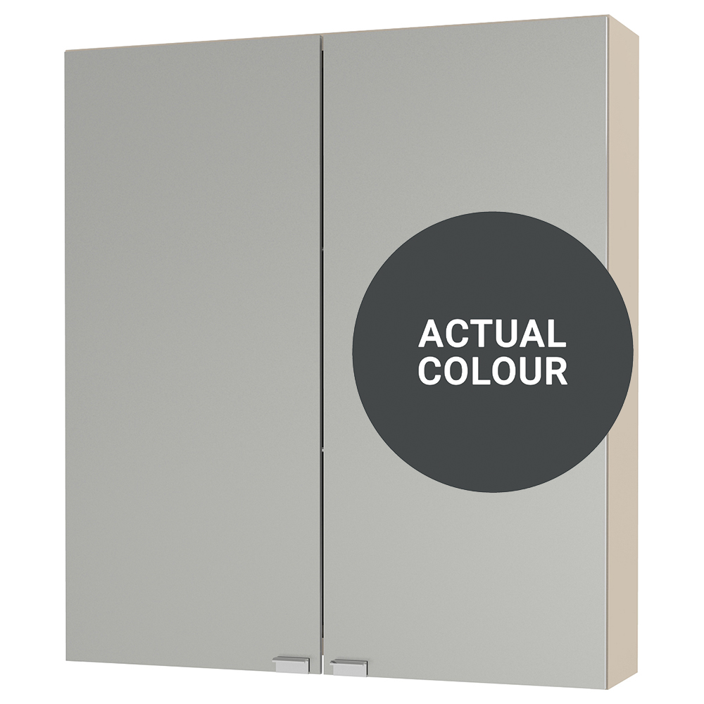 Image of Duarti By Calypso Highwood 600mm Slimline Mirrored 2 Door Wall Hung Unit - Midnight Grey