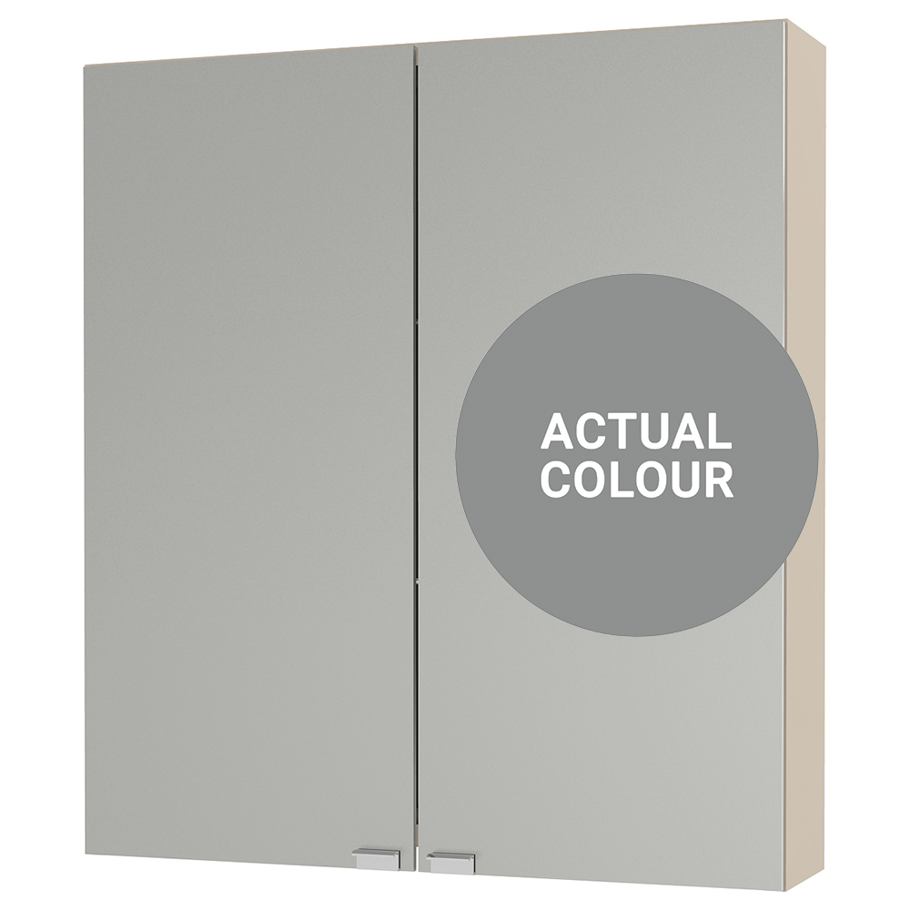 Duarti By Calypso Highwood 600mm Slimline Mirrored 2 Door Wall Hung Unit - Twilight Grey