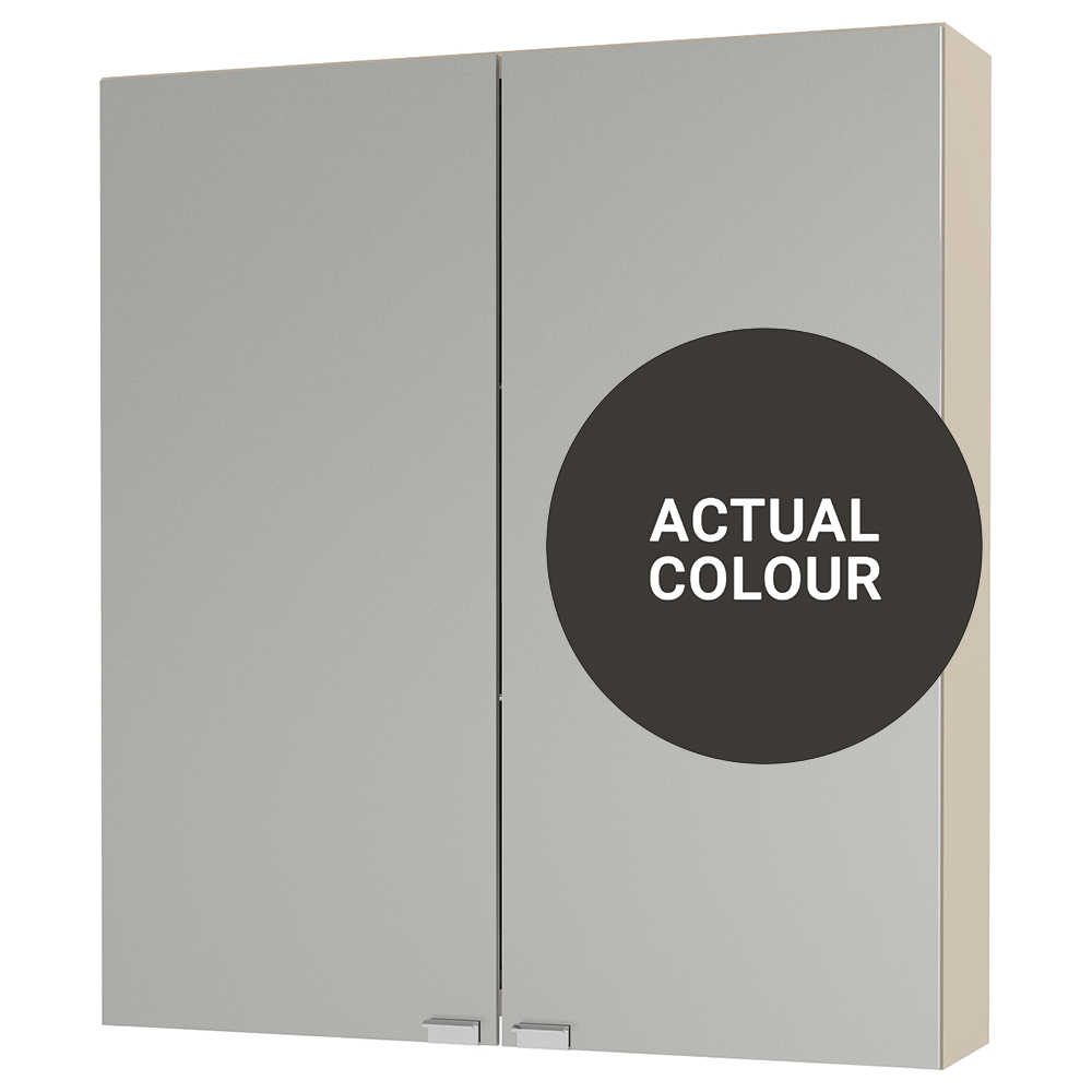 Duarti By Calypso Beaufort 600mm Slimline Mirrored 2 Door Wall Hung Unit - Ember Grey