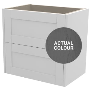 Duarti By Calypso Highwood 600mm Slimline 2 Drawer Wall Hung Vanity Unit - Panther Grey