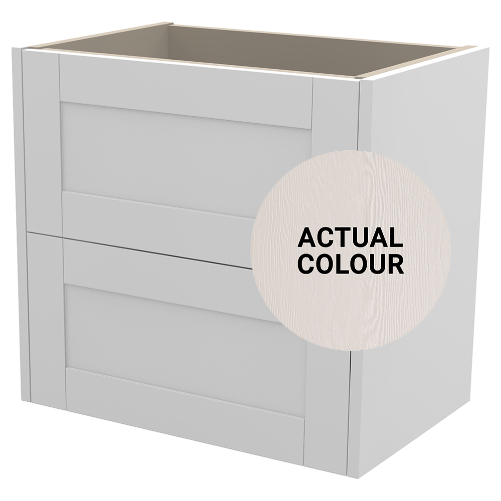 Image of Duarti By Calypso Highwood 600mm Slimline 2 Drawer Wall Hung Vanity Unit - Taupe
