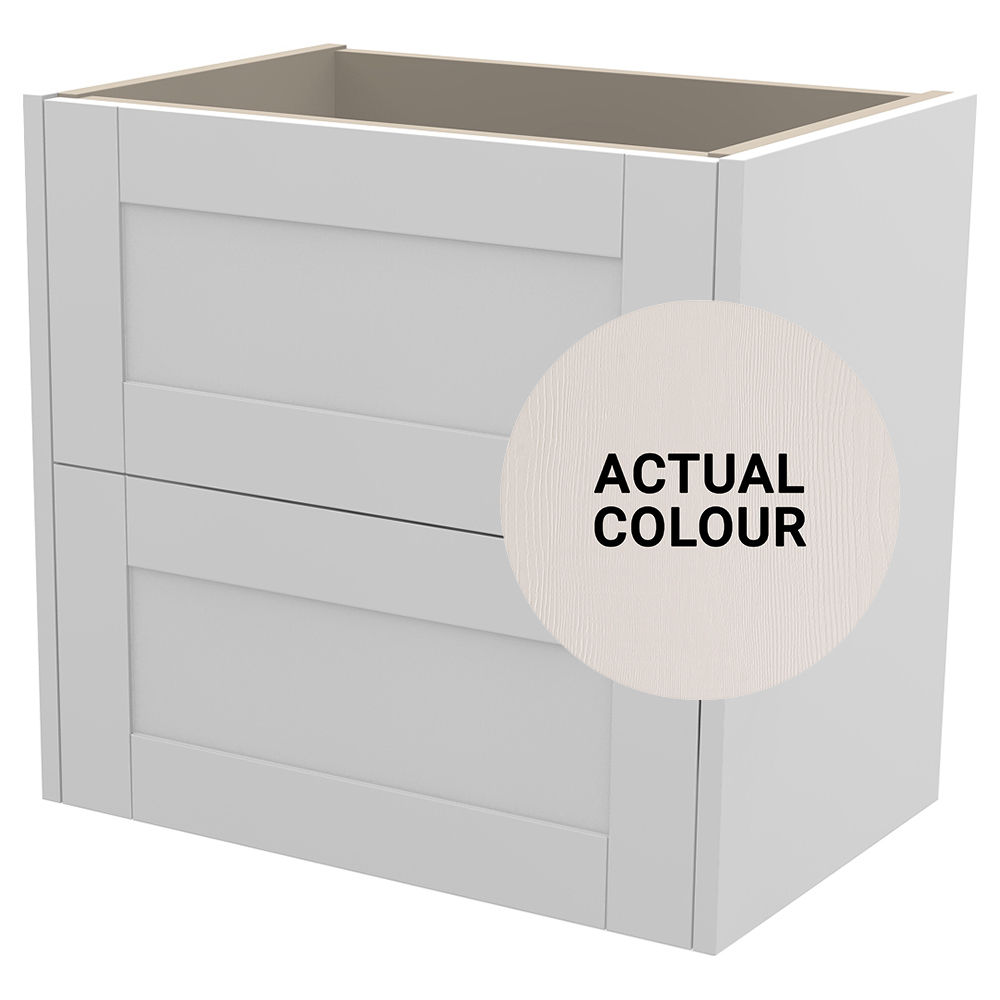 Duarti By Calypso Highwood 600mm Slimline 2 Drawer Wall Hung Vanity Unit - Taupe