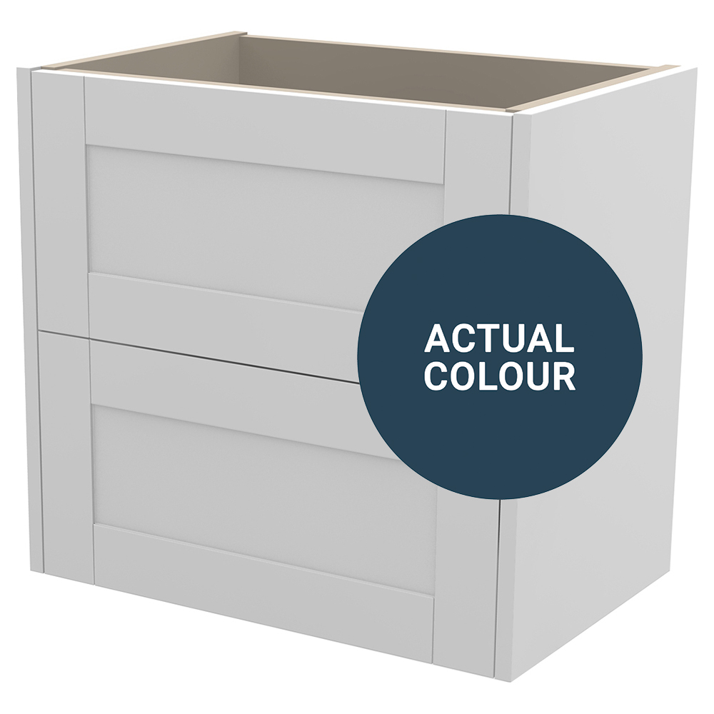 Duarti By Calypso Highwood 600mm Slimline 2 Drawer Wall Hung Vanity Unit - Twilight Blue