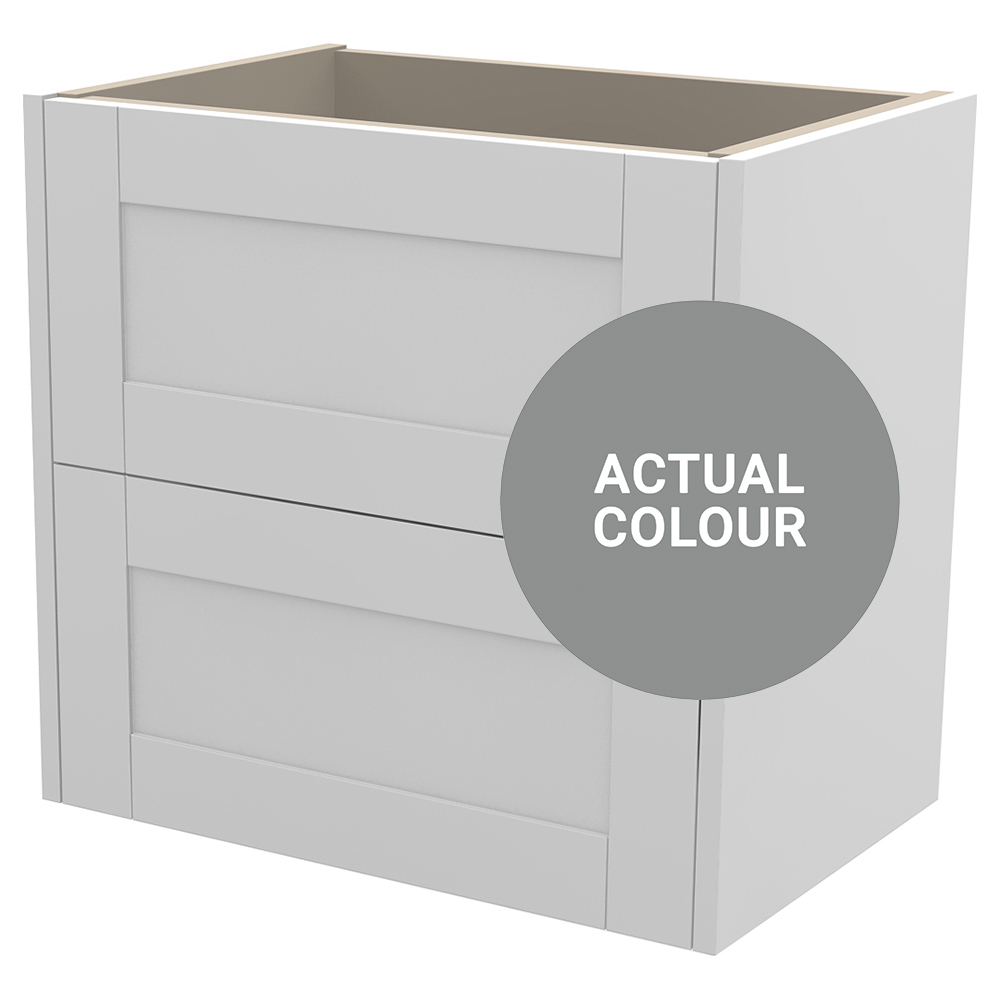 Duarti By Calypso Highwood 600mm Slimline 2 Drawer Wall Hung Vanity Unit - Twilight Grey