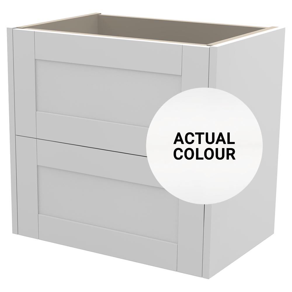 Duarti By Calypso Highwood 600mm Slimline 2 Drawer Wall Hung Vanity Unit - Matt White