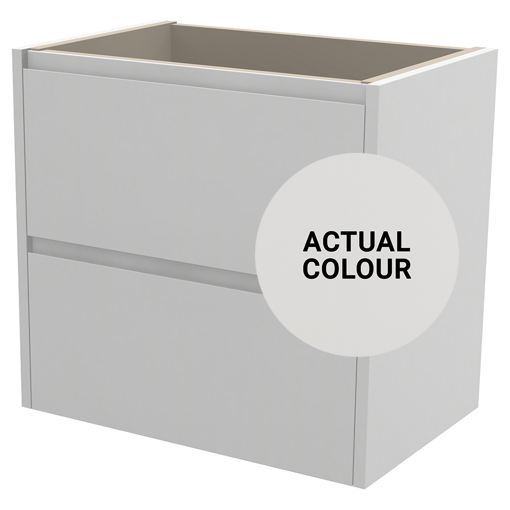 Duarti By Calypso Beaufort 600mm Slimline 2 Drawer Wall Hung Vanity Unit - Grey Varnish