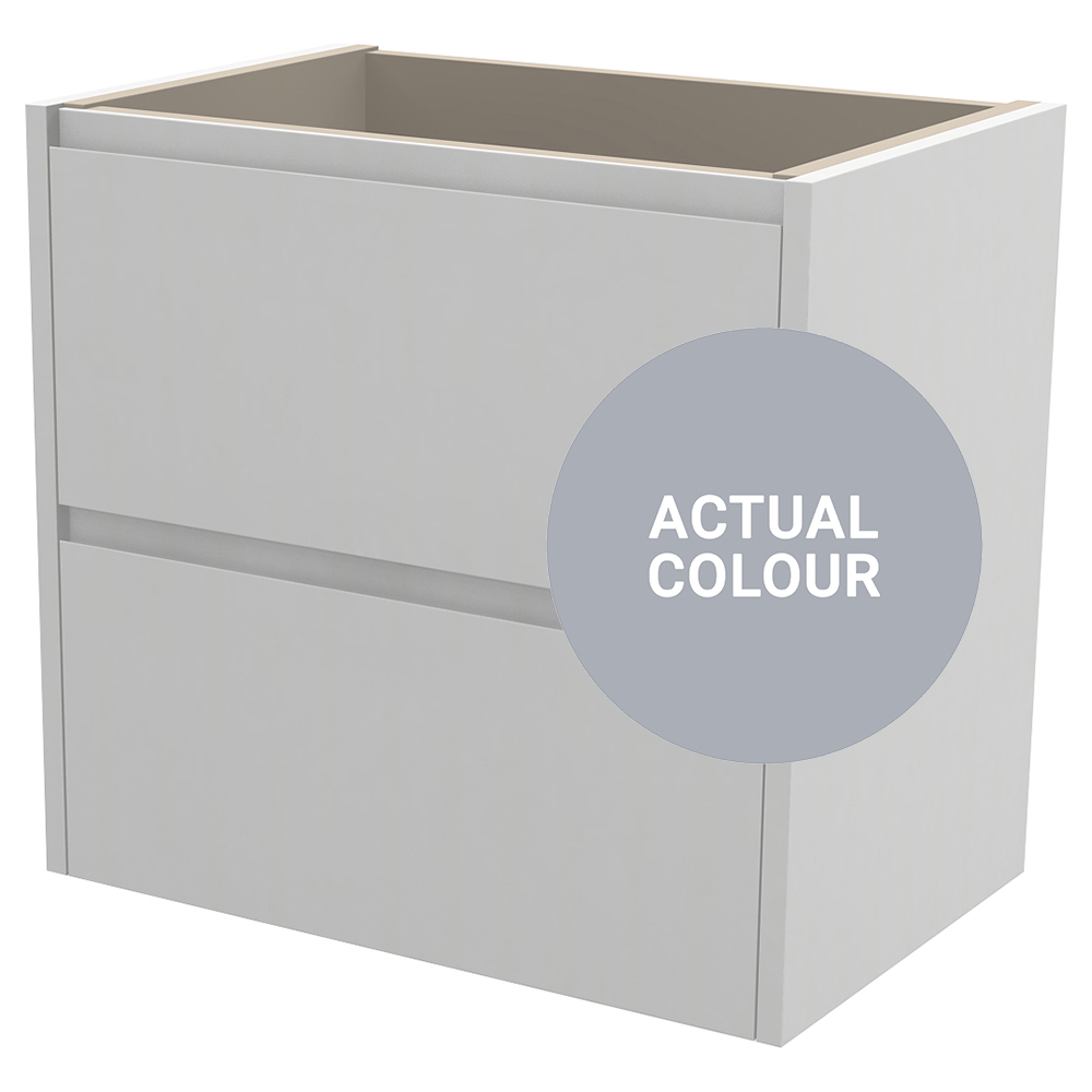 Image of Duarti By Calypso Beaufort 600mm Slimline 2 Drawer Wall Hung Vanity Unit - Shadow Grey