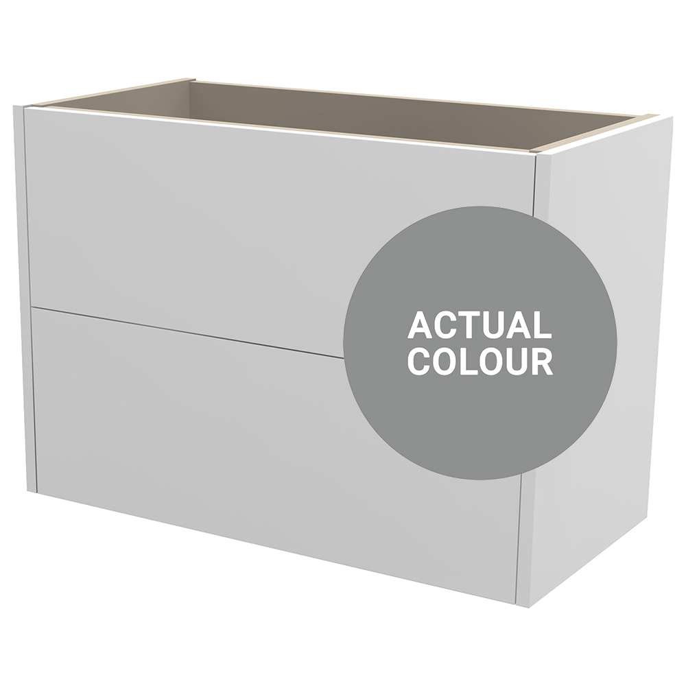 Image of Duarti By Calypso Cascade 800mm Slimline 2 Drawer Wall Hung Vanity Unit - Twilight Grey