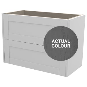 Duarti By Calypso Highwood 800mm Slimline 2 Drawer Wall Hung Vanity Unit - Panther Grey