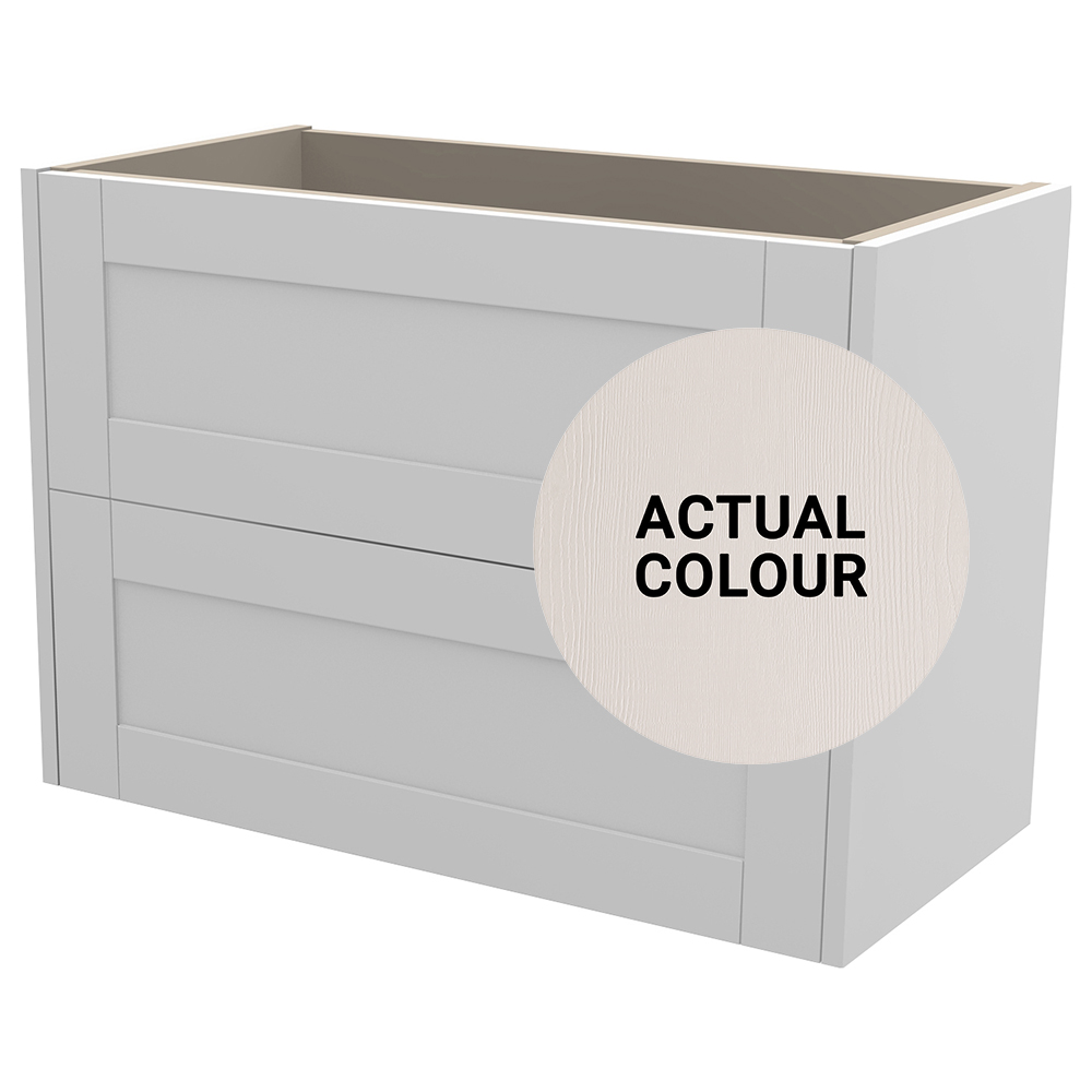 Duarti By Calypso Highwood 800mm Slimline 2 Drawer Wall Hung Vanity Unit - Taupe
