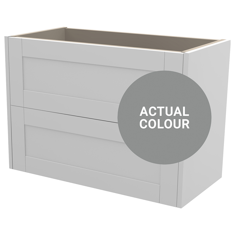 Duarti By Calypso Highwood 800mm Slimline 2 Drawer Wall Hung Vanity Unit - Twilight Grey