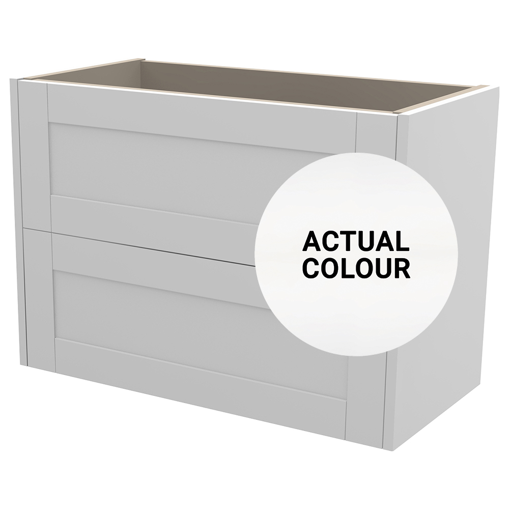 Duarti By Calypso Highwood 800mm Slimline 2 Drawer Wall Hung Vanity Unit - Matt White