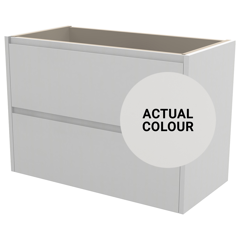 Image of Duarti By Calypso Beaufort 800mm Slimline 2 Drawer Wall Hung Vanity Unit - Grey Varnish