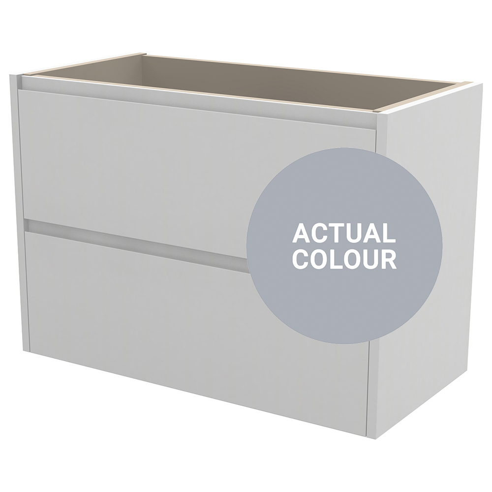 Image of Duarti By Calypso Beaufort 800mm Slimline 2 Drawer Wall Hung Vanity Unit - Shadow Grey
