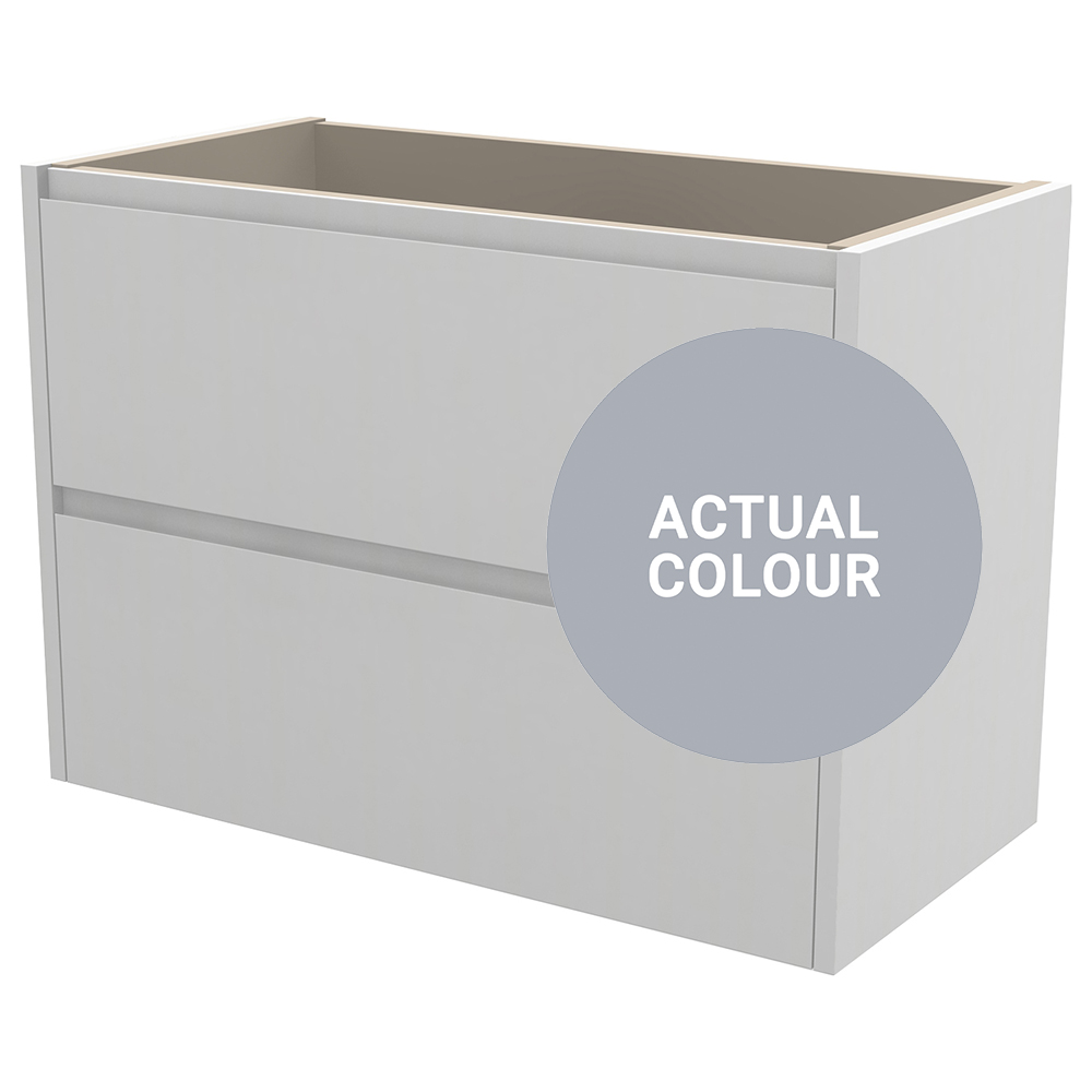 Duarti By Calypso Beaufort 800mm Slimline 2 Drawer Wall Hung Vanity Unit - Shadow Grey