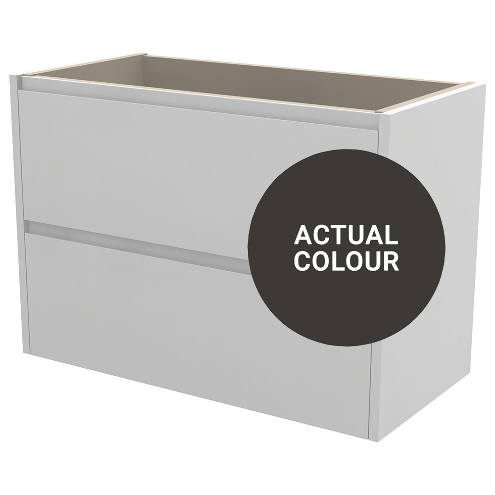 Duarti By Calypso Beaufort 800mm Slimline 2 Drawer Wall Hung Vanity Unit - Ember Grey