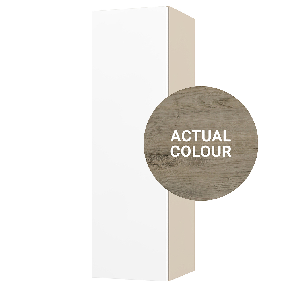 Image of Duarti By Calypso Cascade 200mm Full Depth 1 Door Wall Hung Wall Hung Unit - Grey Bark