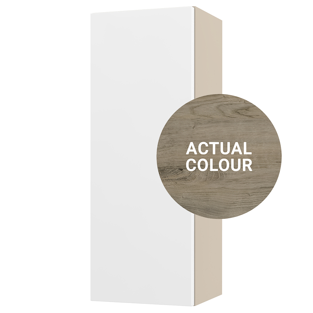 Image of Duarti By Calypso Cascade 300mm Full Depth 1 Door Wall Hung Unit - Grey Bark