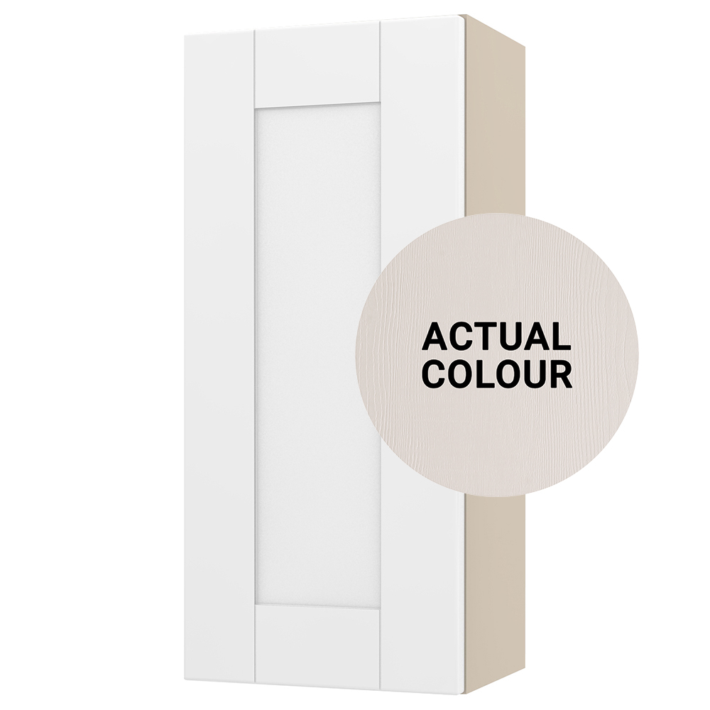 Image of Duarti By Calypso Highwood 300mm Full Depth 1 Door Wall Hung Unit - Taupe