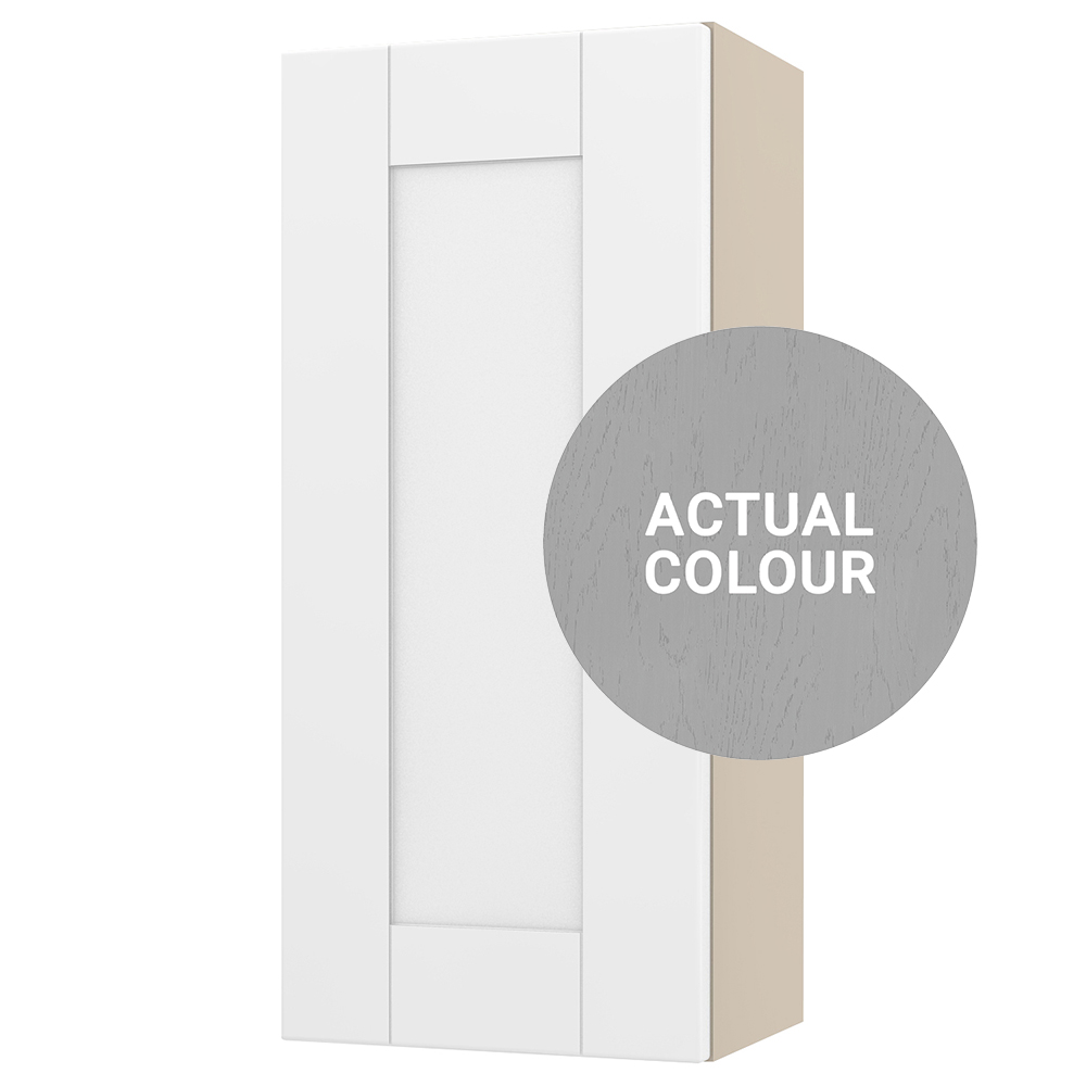 Image of Duarti By Calypso Highwood 300mm Full Depth 1 Door Wall Hung Unit - Fossil Grey