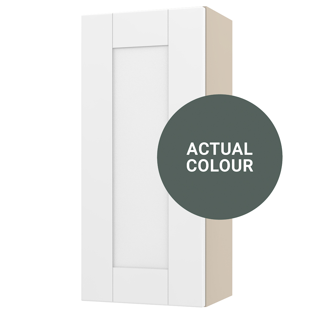 Image of Duarti By Calypso Highwood 300mm Full Depth 1 Door Wall Hung Unit - Woodland Green