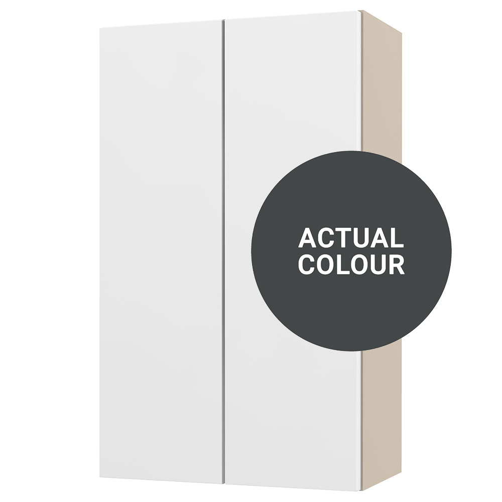 Image of Duarti By Calypso Cascade 400mm Full Depth 2 Door Wall Hung Unit - Midnight Grey