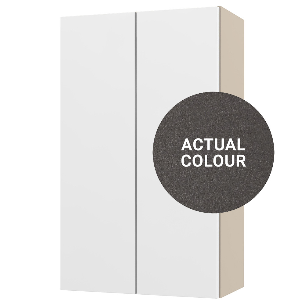 Image of Duarti By Calypso Cascade 400mm Full Depth 2 Door Wall Hung Unit - Galaxy Grey