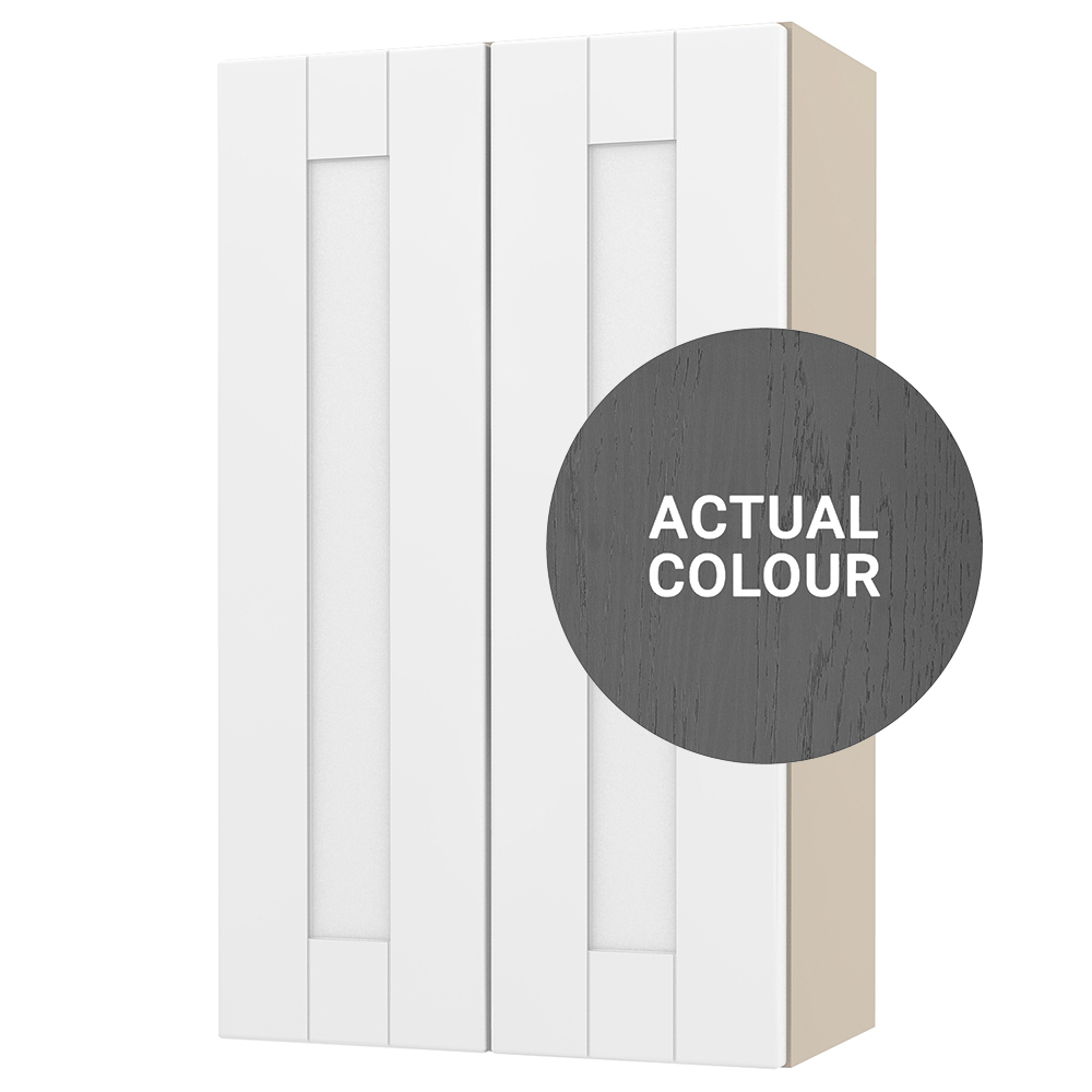 Image of Duarti By Calypso Highwood 400mm Full Depth 2 Door Wall Hung Unit - Panther Grey