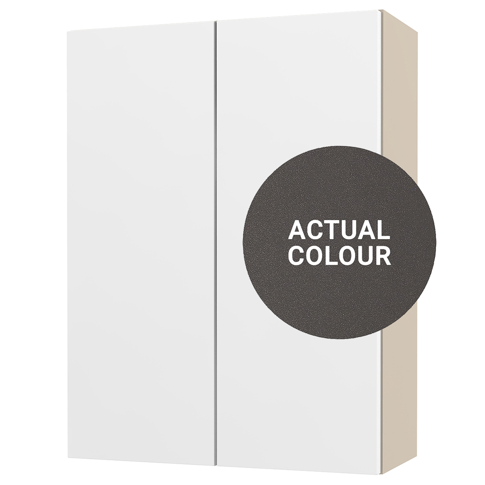 Image of Duarti By Calypso Cascade 500mm Full Depth 2 Door Wall Hung Unit - Galaxy Grey