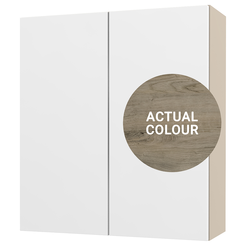 Image of Duarti By Calypso Cascade 600mm Full Depth 2 Door Wall Hung Unit - Grey Bark