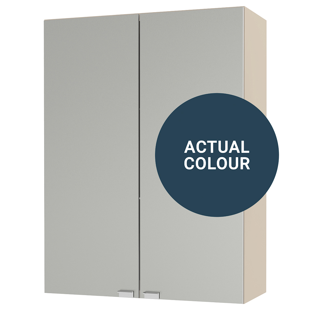 Image of Duarti By Calypso Cascade 500mm Full Depth Mirrored 2 Door Wall Hung Unit - Twilight Blue