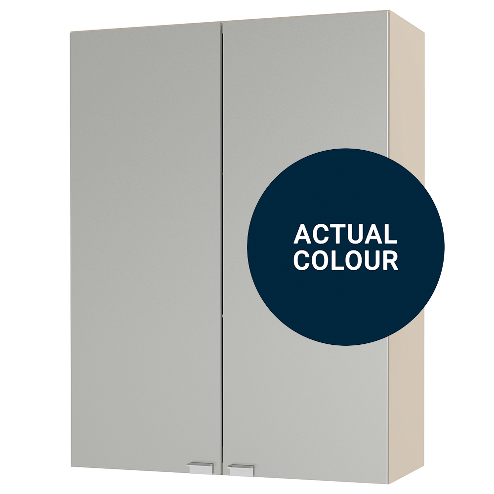 Image of Duarti By Calypso Cascade 500mm Full Depth Mirrored 2 Door Wall Hung Unit - Midnight Blue