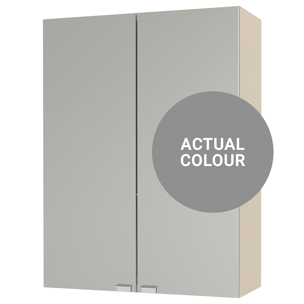 Image of Duarti By Calypso Highwood 500mm Full Depth Mirrored 2 Door Wall Hung Unit - Twilight Grey