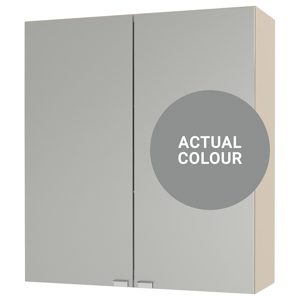 Image of Duarti By Calypso Cascade 600mm Full Depth Mirrored 2 Door Wall Hung Unit - Twilight Grey