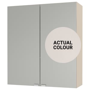 Duarti By Calypso Highwood 600mm Full Depth Mirrored 2 Door Wall Hung Unit - Taupe