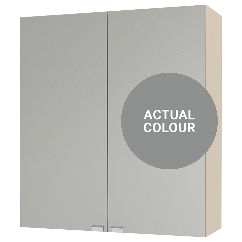 Image of Duarti By Calypso Highwood 600mm Full Depth Mirrored 2 Door Wall Hung Unit - Twilight Grey