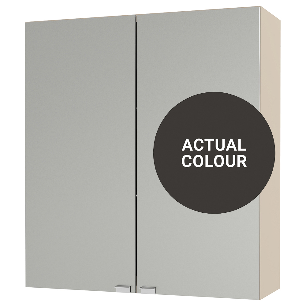 Image of Duarti By Calypso Beaufort 600mm Full Depth Mirrored 2 Door Wall Hung Unit - Ember Grey