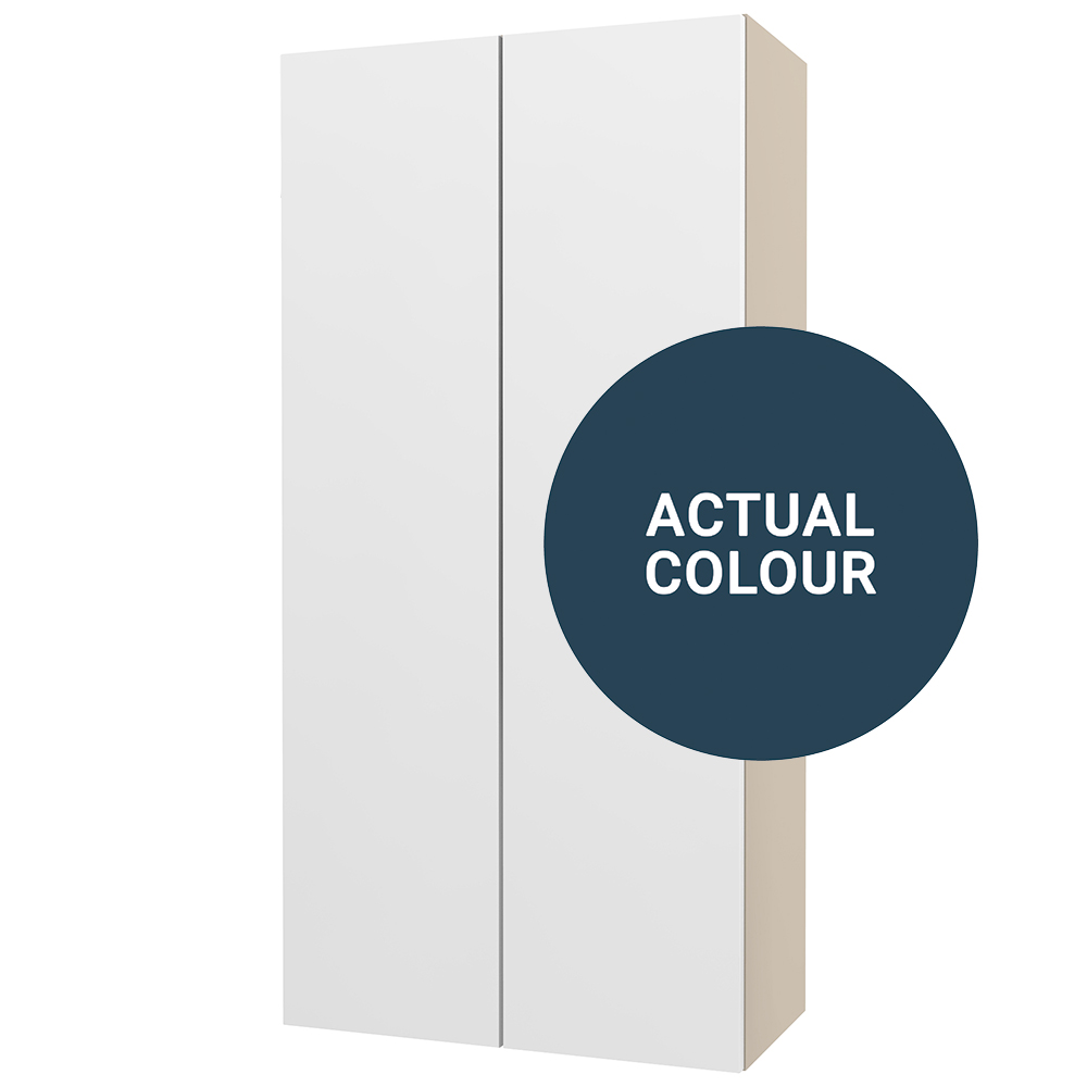 Image of Duarti By Calypso Cascade 600mm Slimline 2 Door Wall Hung Tower Unit - Twilight Blue