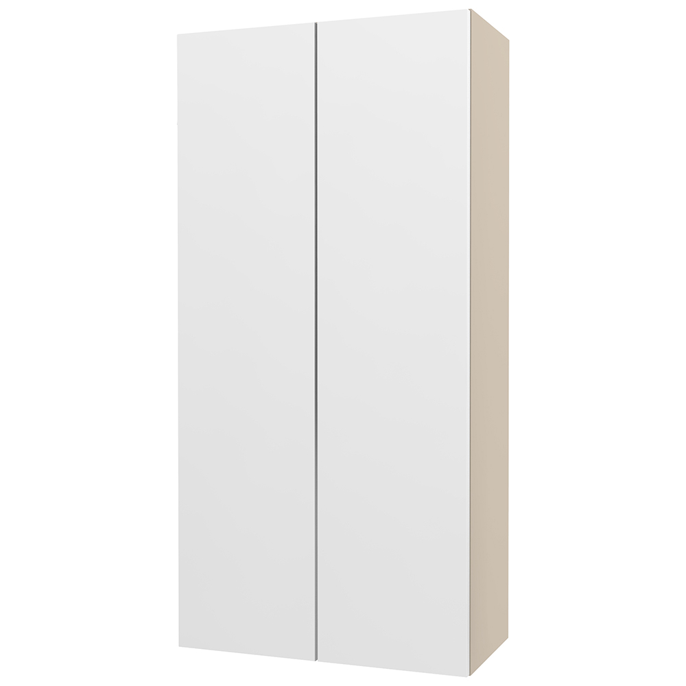 Image of Duarti By Calypso Cascade 600mm Slimline 2 Door Wall Hung Tower Unit - Mirror White
