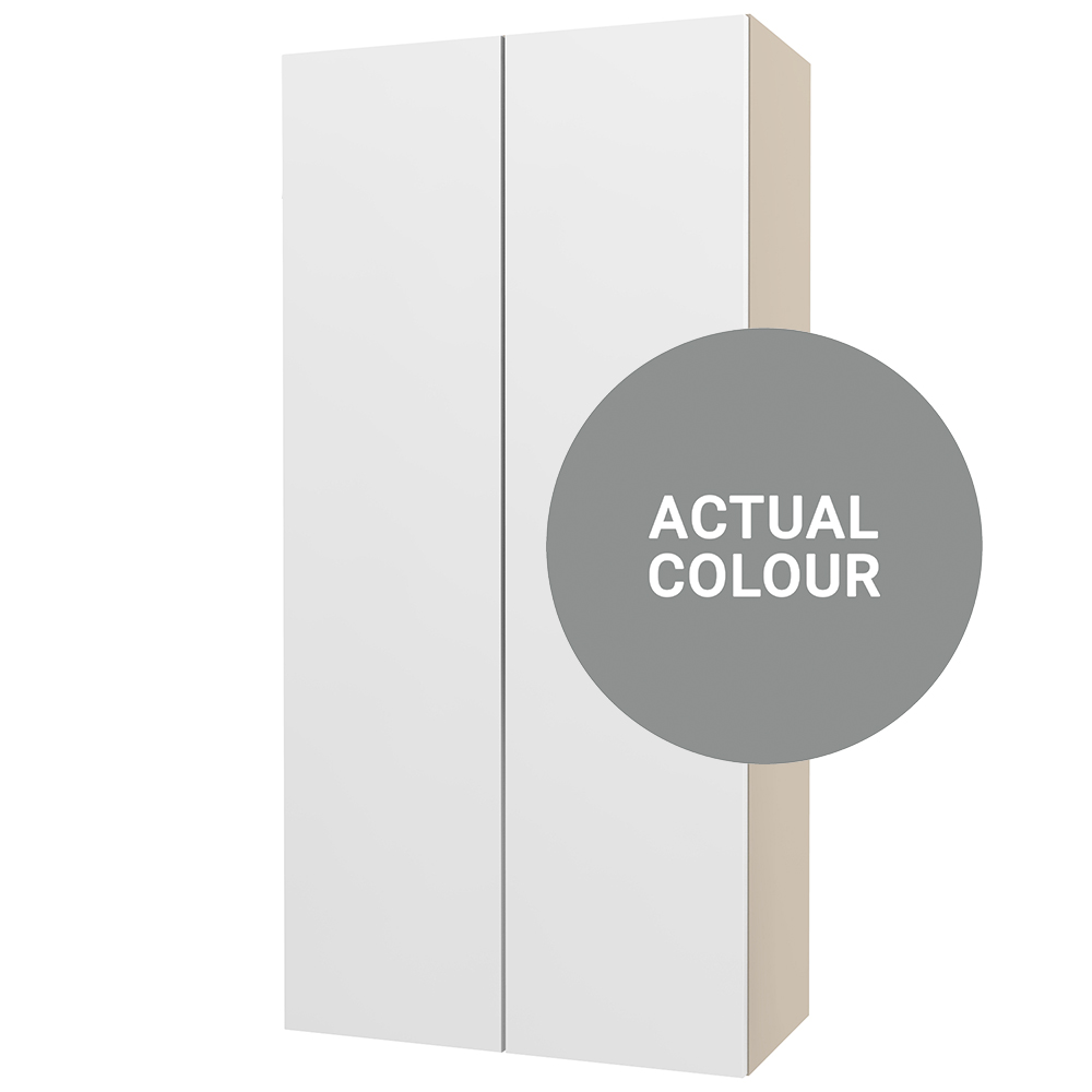 Image of Duarti By Calypso Cascade 600mm Slimline 2 Door Wall Hung Tower Unit - Twilight Grey