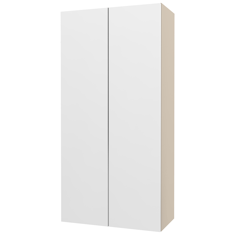 Image of Duarti By Calypso Cascade 600mm Slimline 2 Door Wall Hung Tower Unit - Matt White