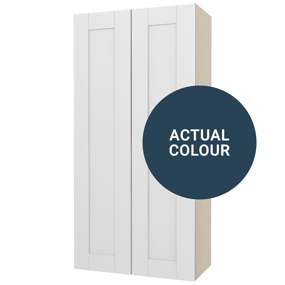 Image of Duarti By Calypso Highwood 600mm Slimline 2 Door Wall Hung Tower Unit - Twilight Blue